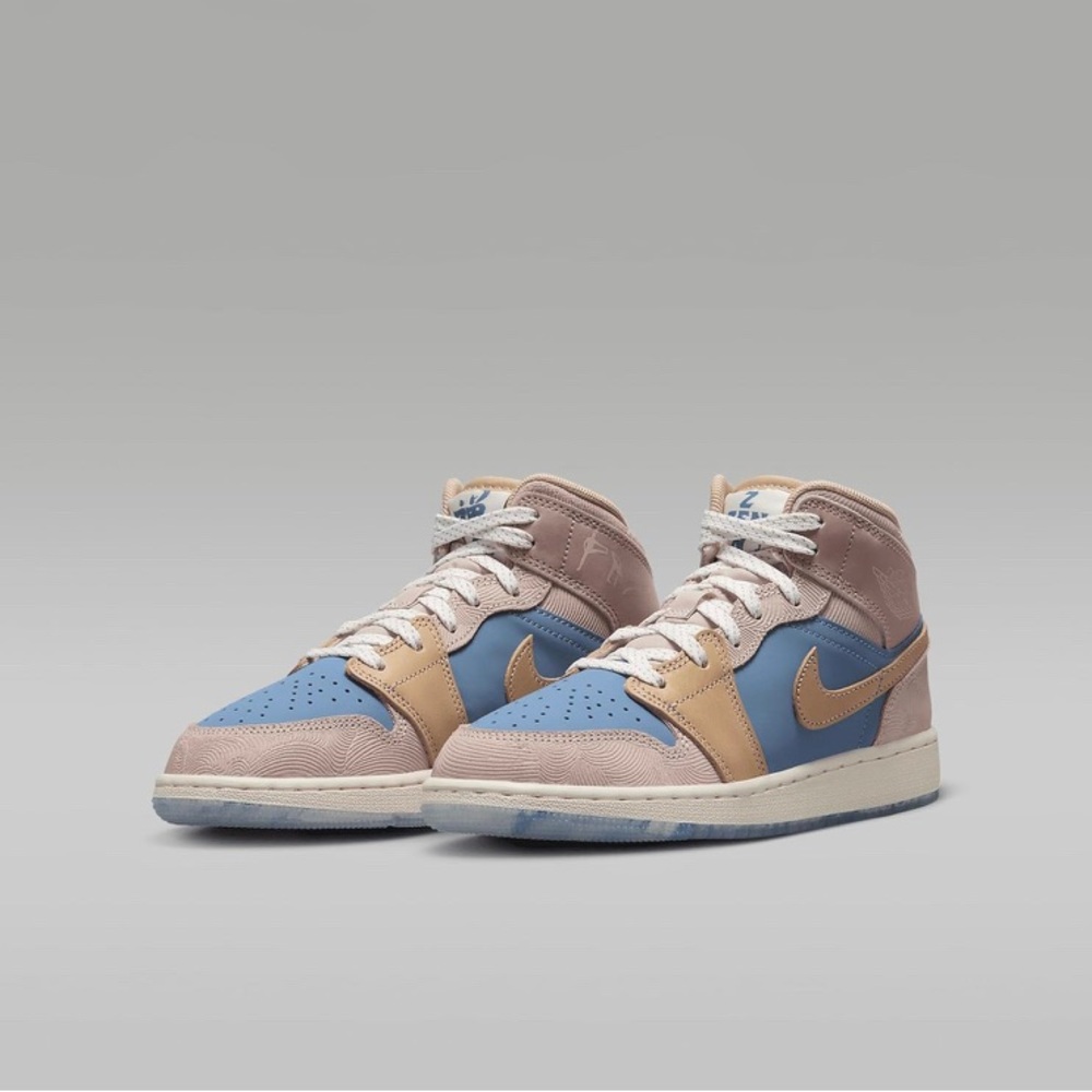 Nike Youth‎ Air Jordan 1 Mid Zen Multicolor FN7495-400 GS Shoes Size 2Y